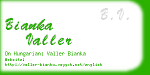 bianka valler business card